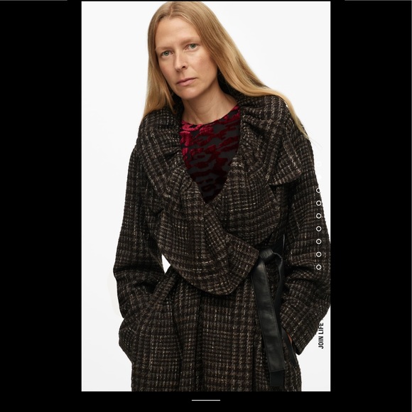 Women Zara Balloon Collar Coat Limited Edition Size M-L - Picture 3 of 10